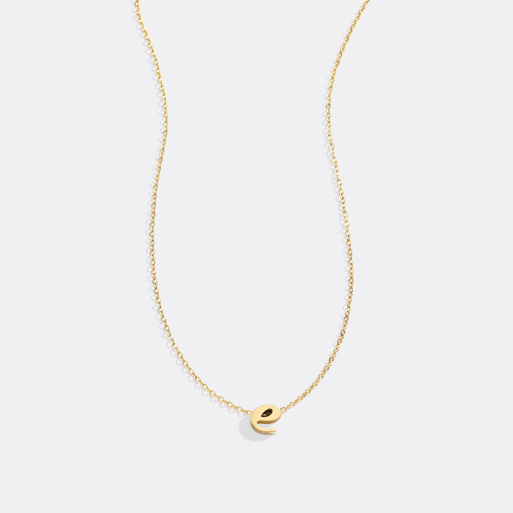Tiny Script Initial Necklace