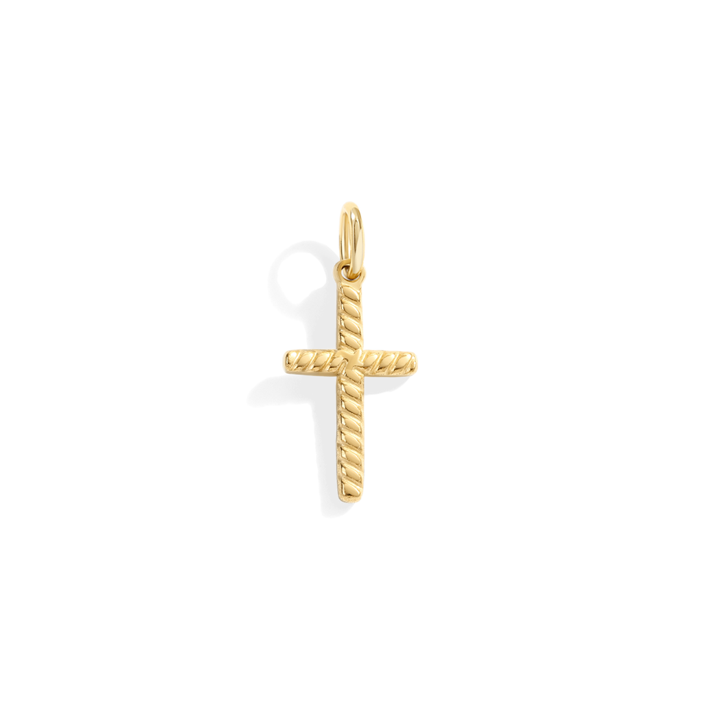 Twisted Cable Cross Charm