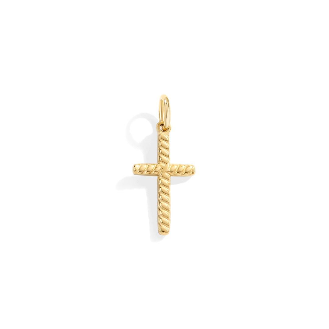 Twisted Cable Cross Charm