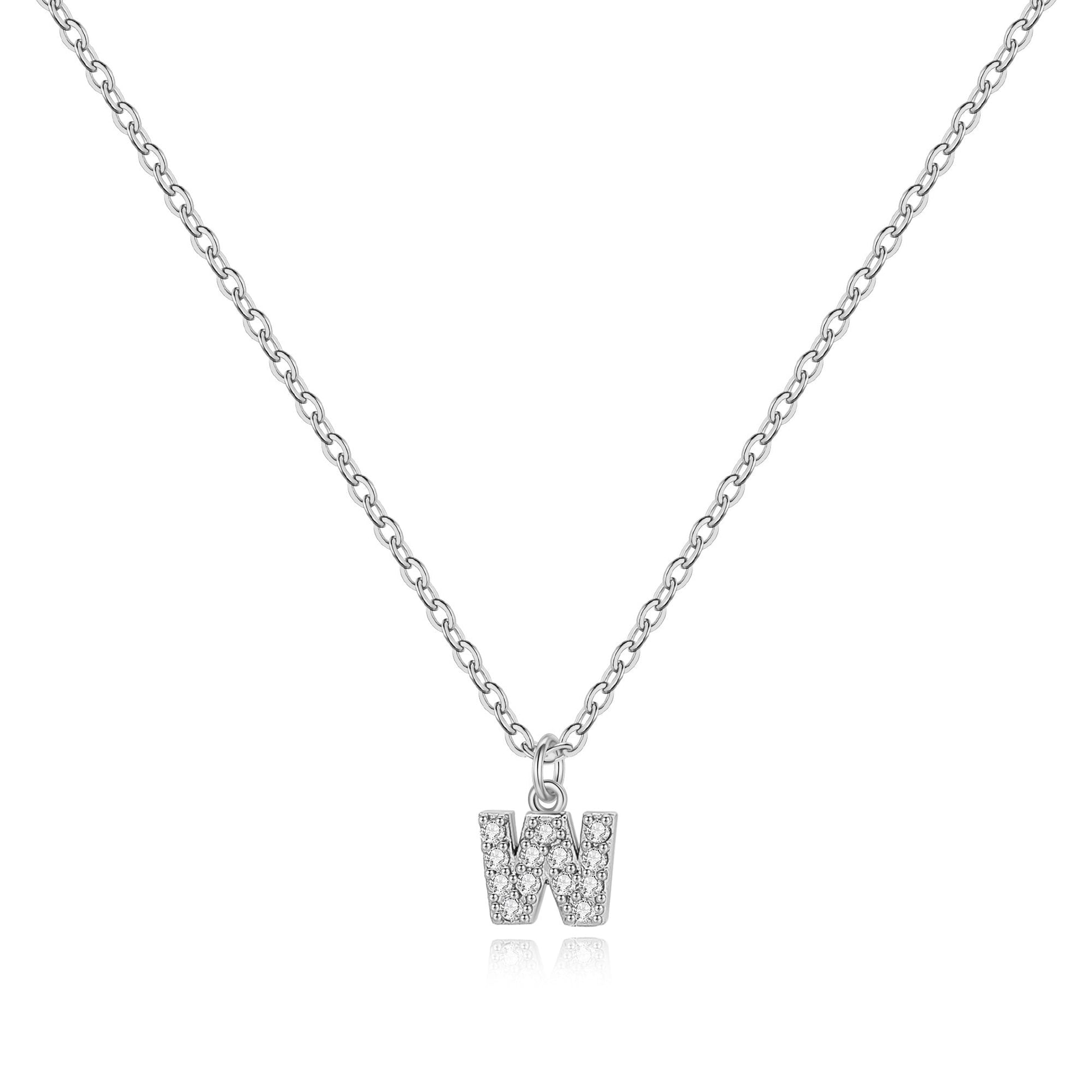 Pavé Uppercase Initial Necklace