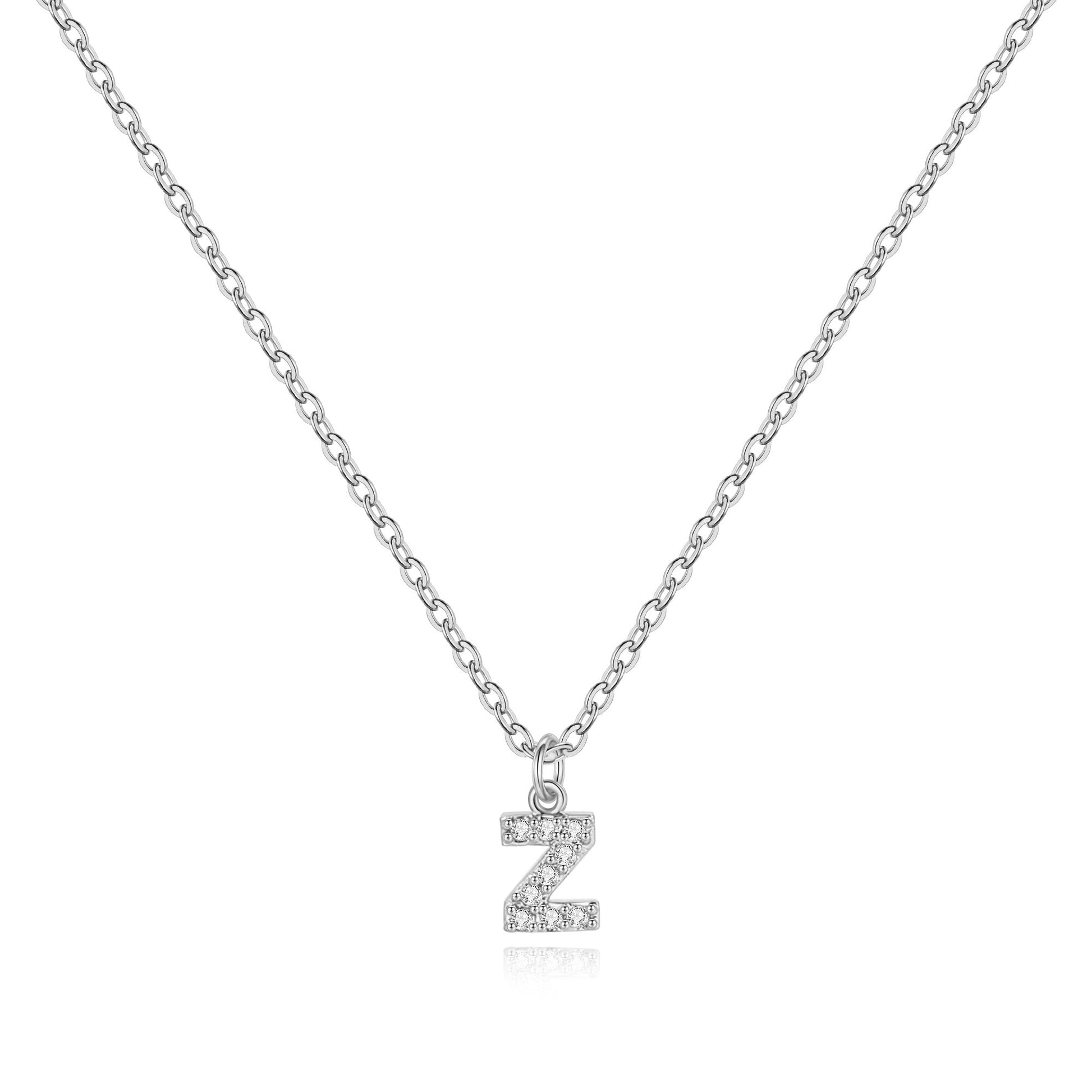 Pavé Uppercase Initial Necklace