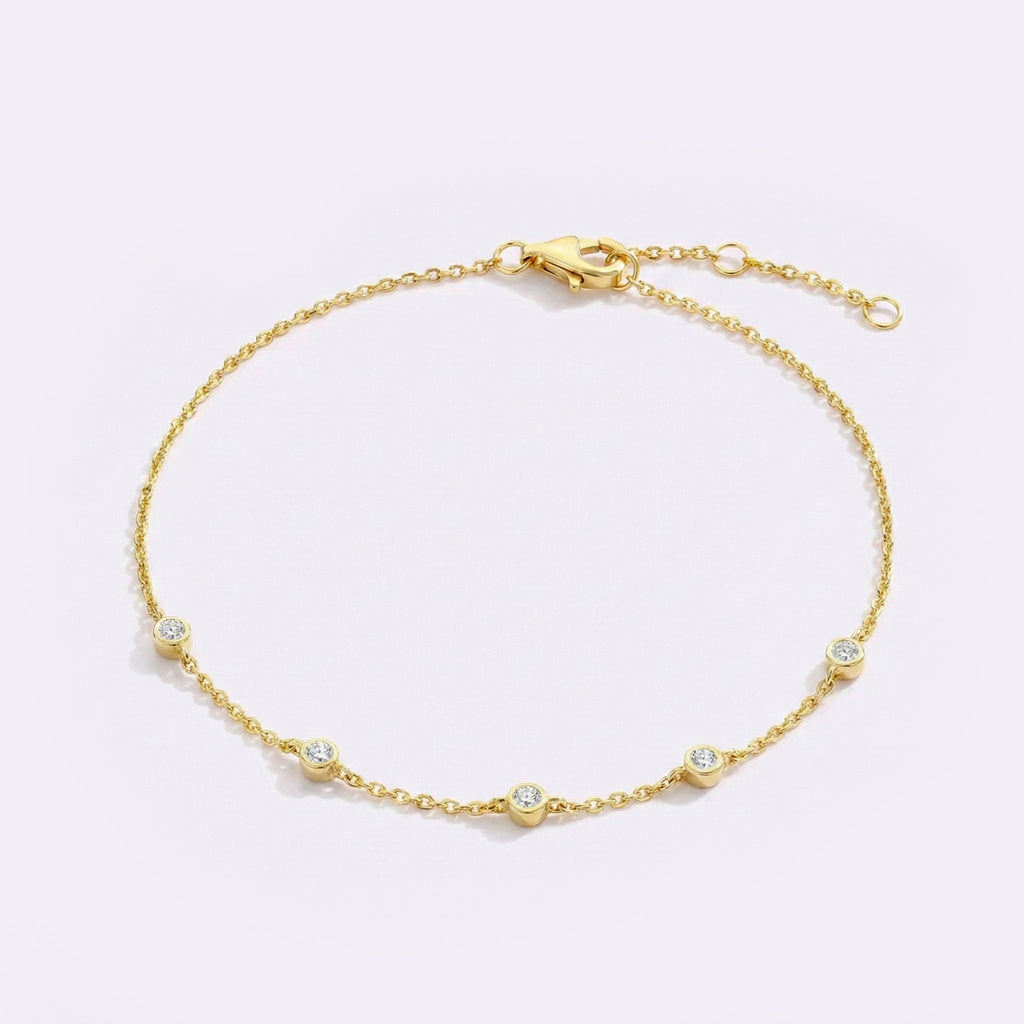 Bezel Set Diamond Bracelet
