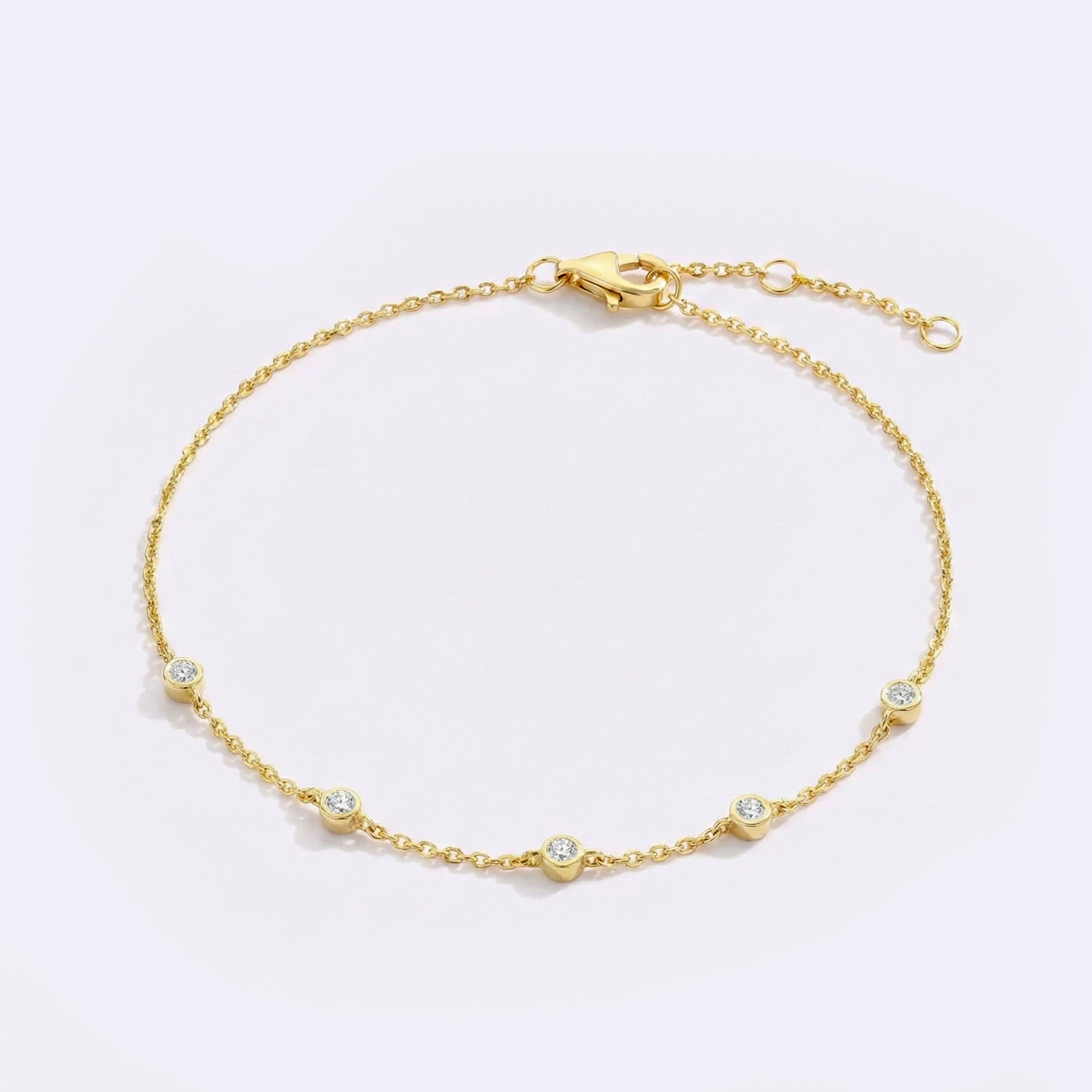 Bezel Set Diamond Bracelet