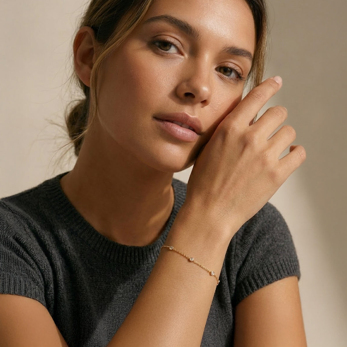Bezel Set Diamond Bracelet