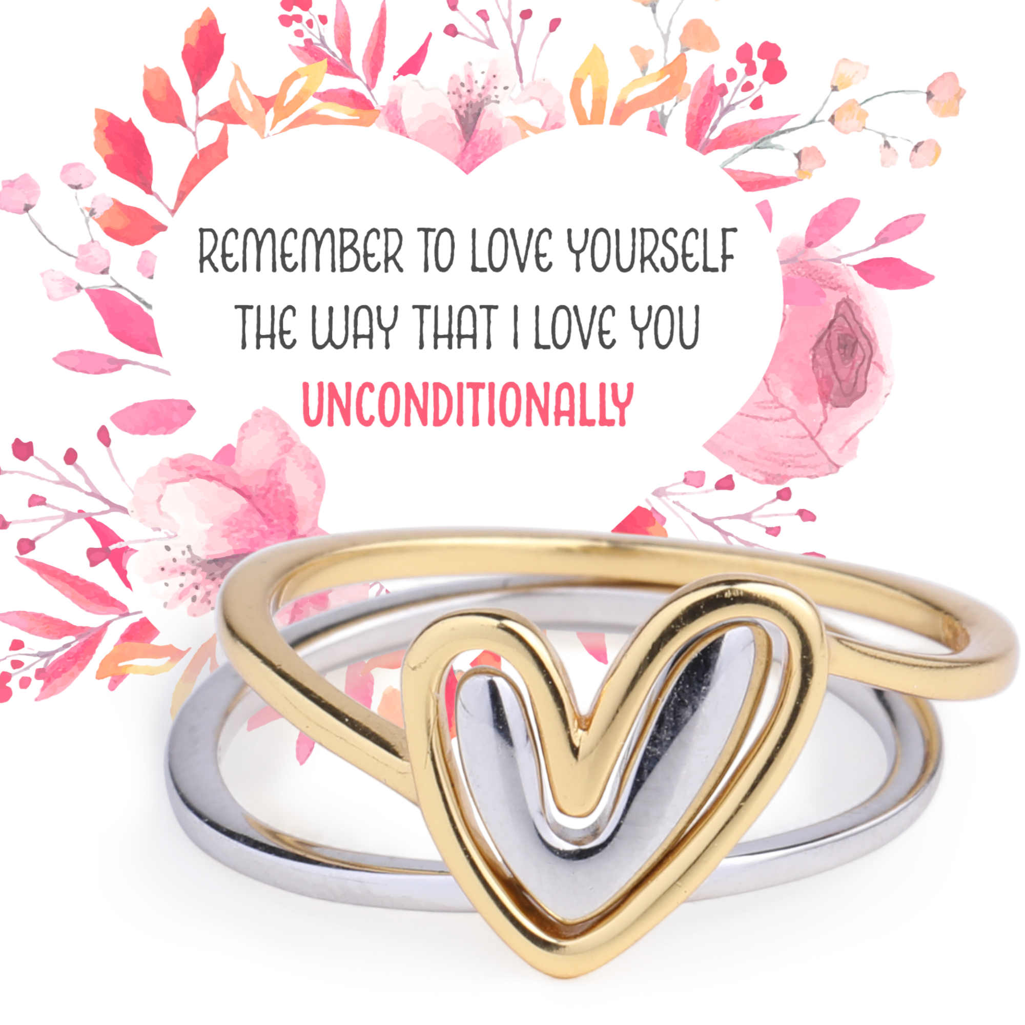 Self Love Layered Heart Ring