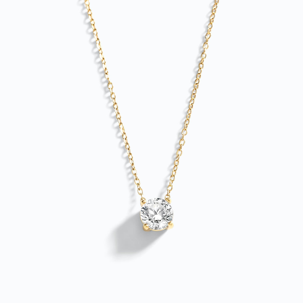 Dainty Solitaire Pendant Necklace
