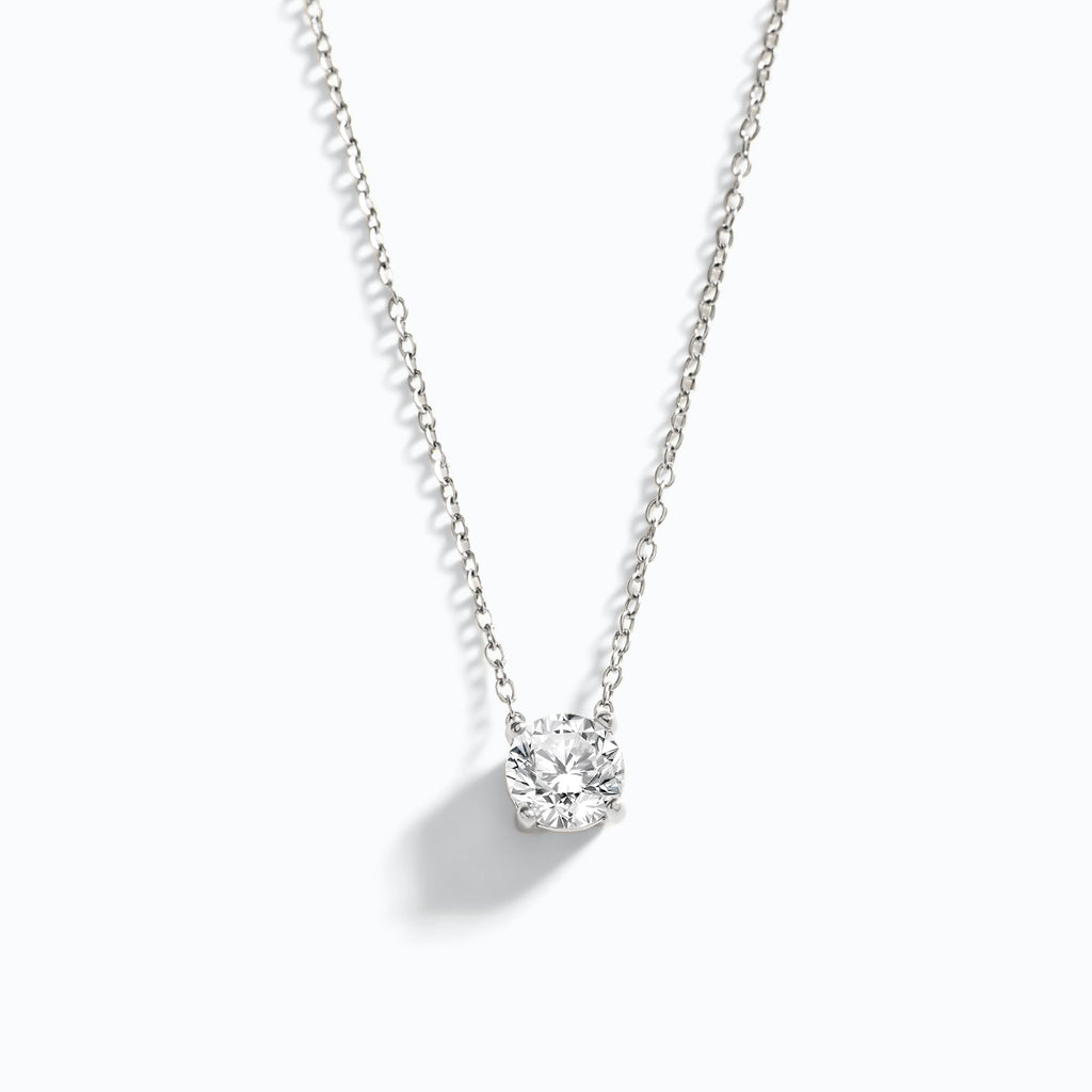 Dainty Solitaire Pendant Necklace