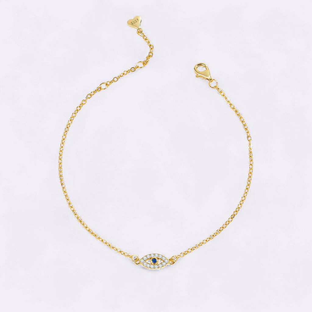 Dainty Evil Eye Charm Bracelet