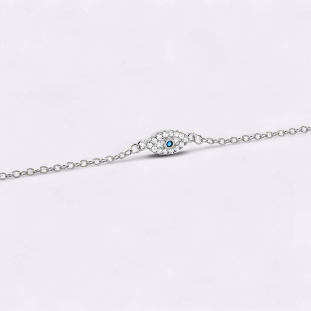 Dainty Evil Eye Charm Bracelet