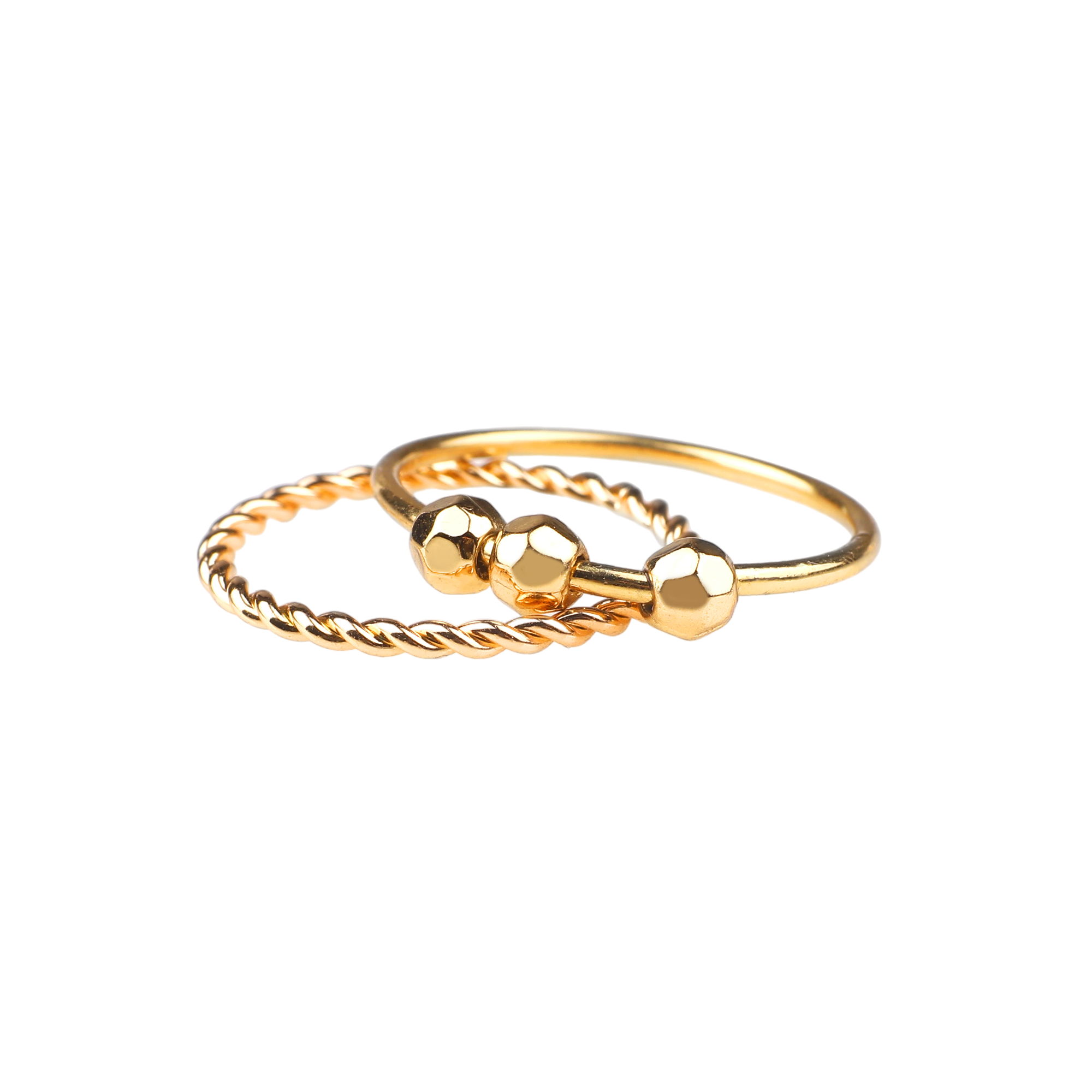 Dainty Stackable Beaded Fidget Ring Set