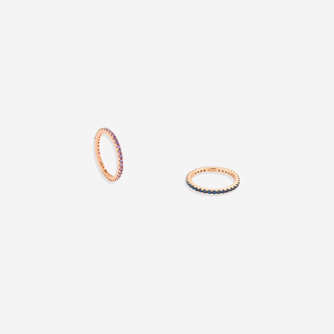 October Birthstone Eternity Stacking Ring