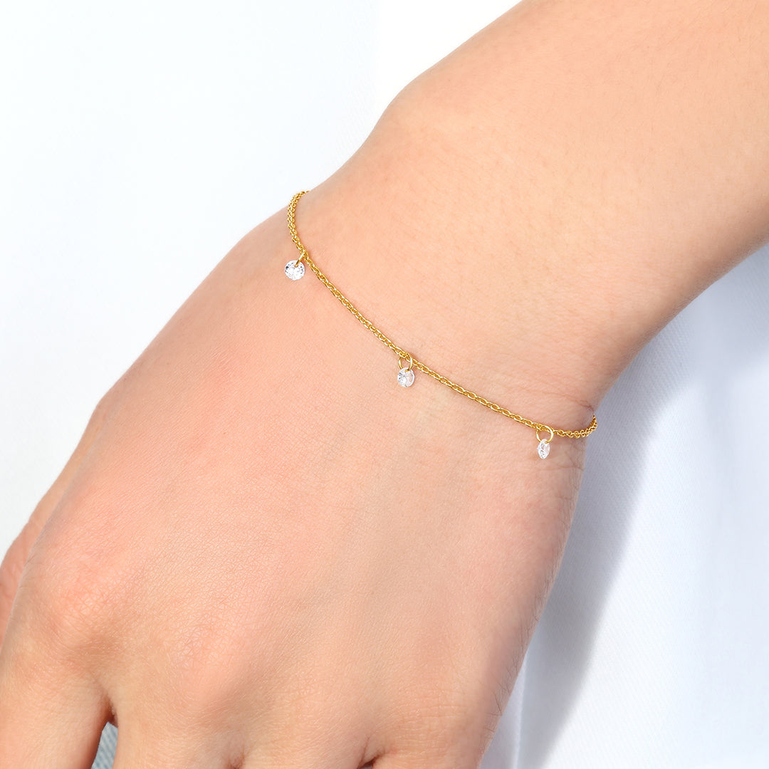 Dainty Diamond Station Bracelet