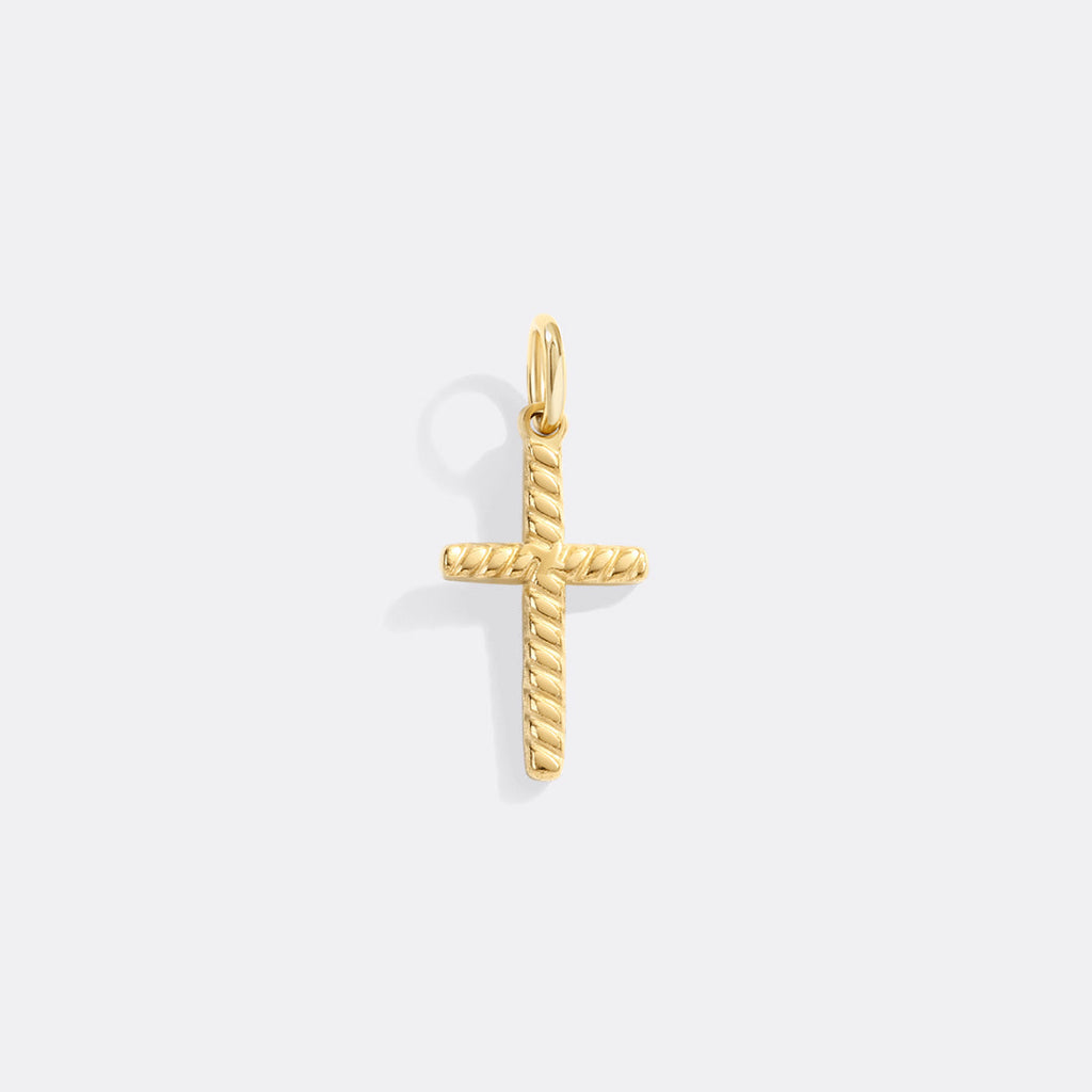Twisted Cable Cross Charm
