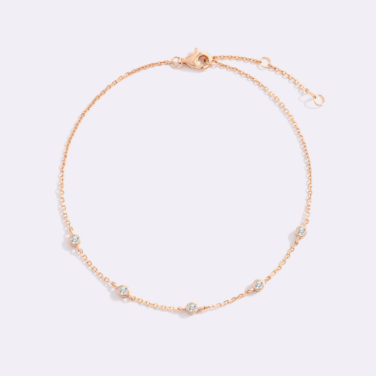 Bezel Set Diamond Bracelet