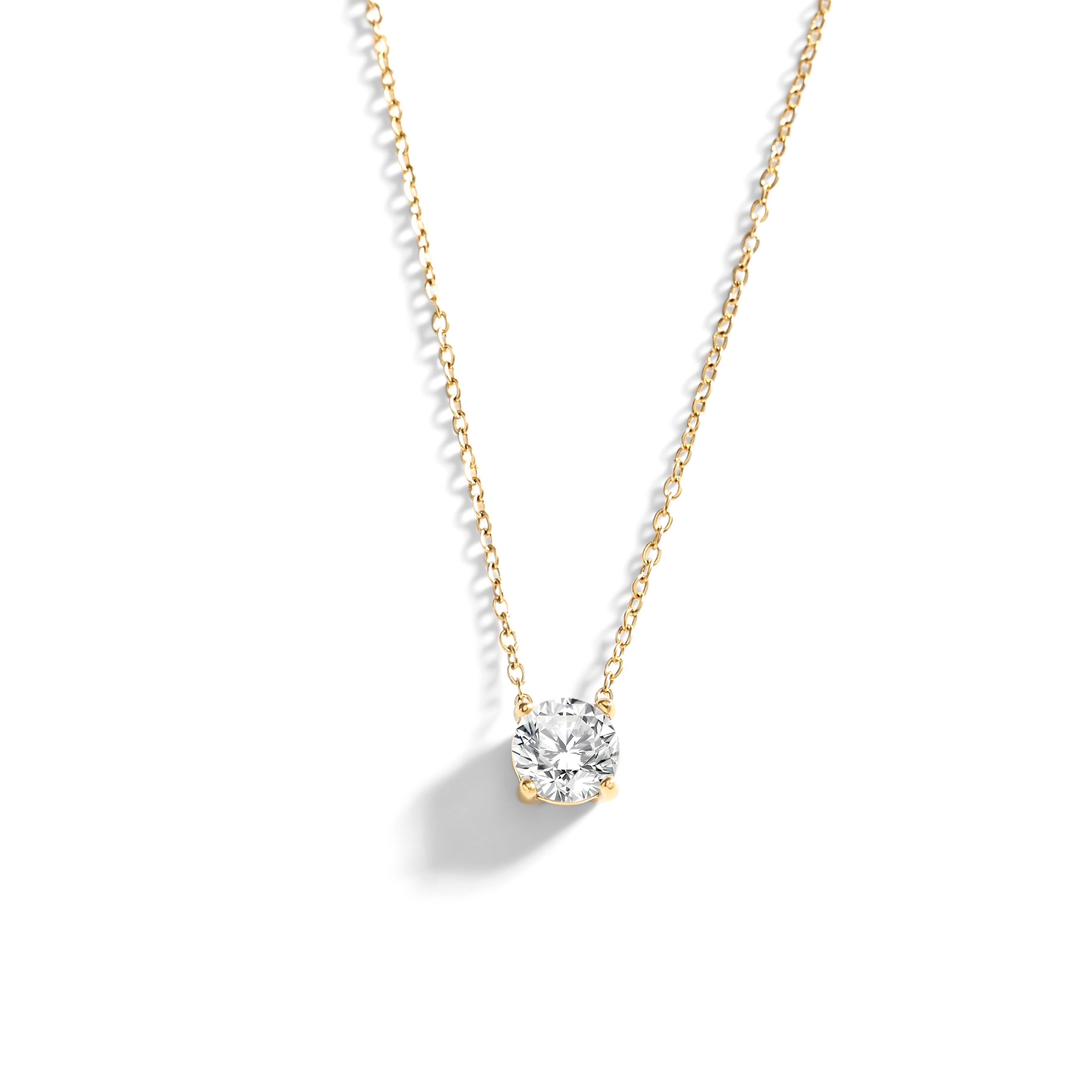 Dainty Solitaire Pendant Necklace