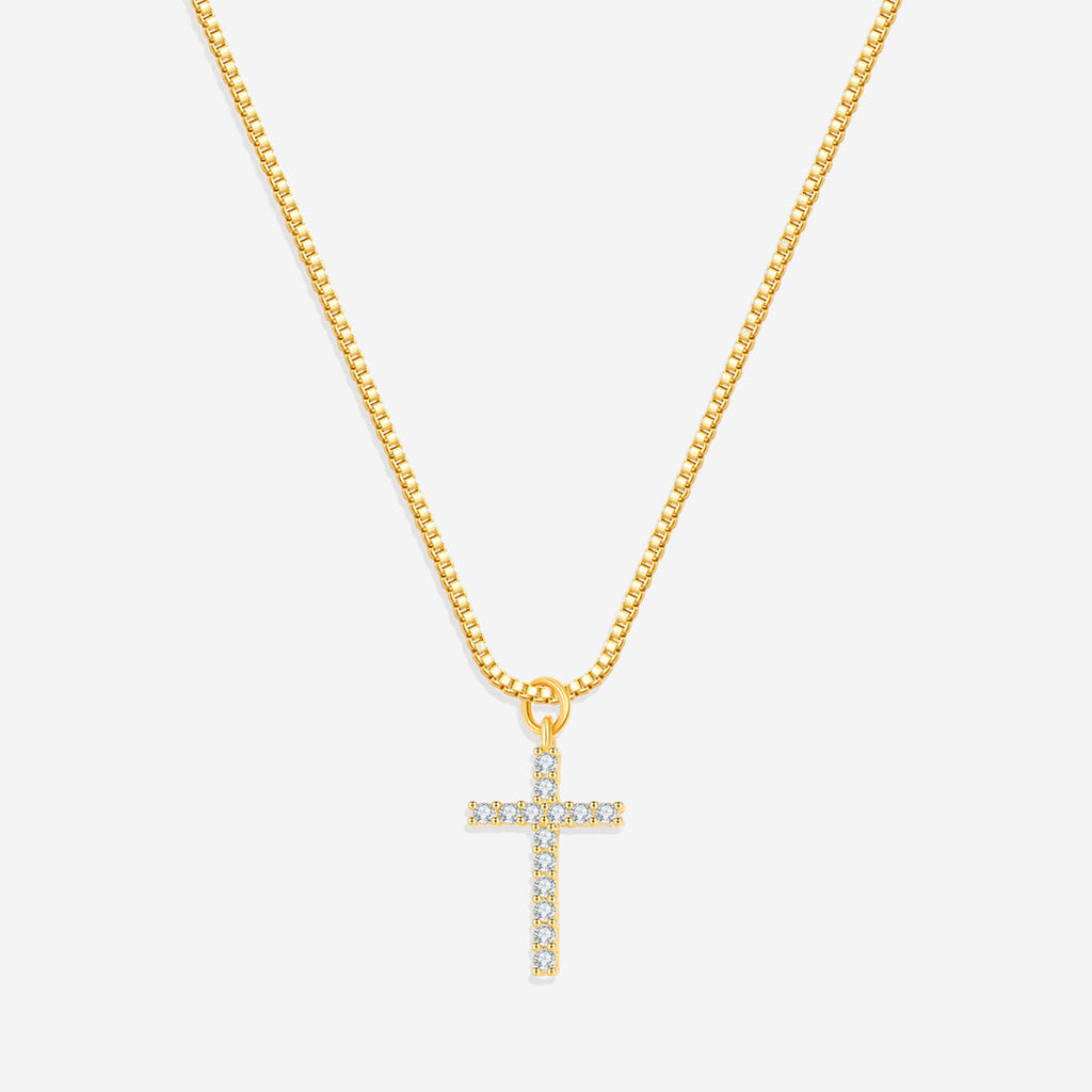 Pave Cross Necklace