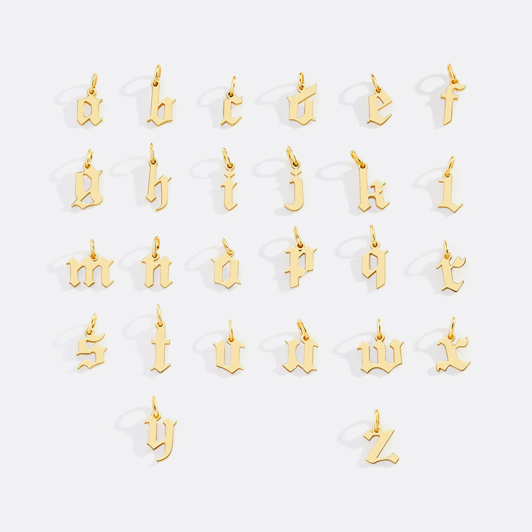 Old English Letter Charm