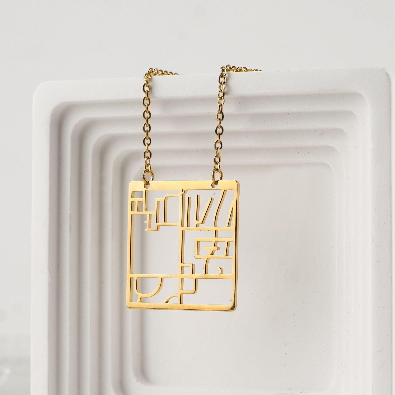 Custom Map Pendant Necklace