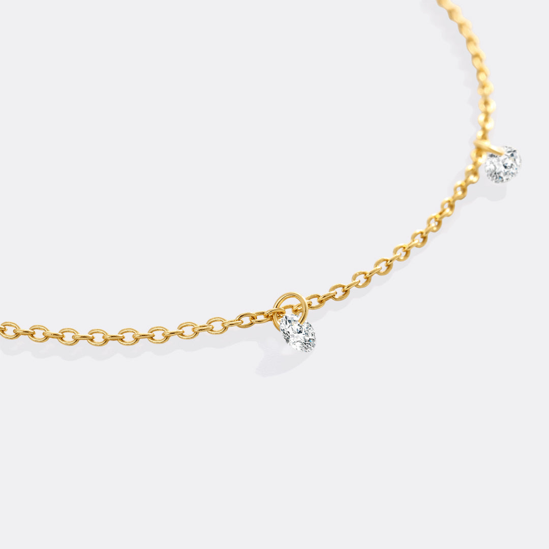 Dainty Diamond Station Bracelet