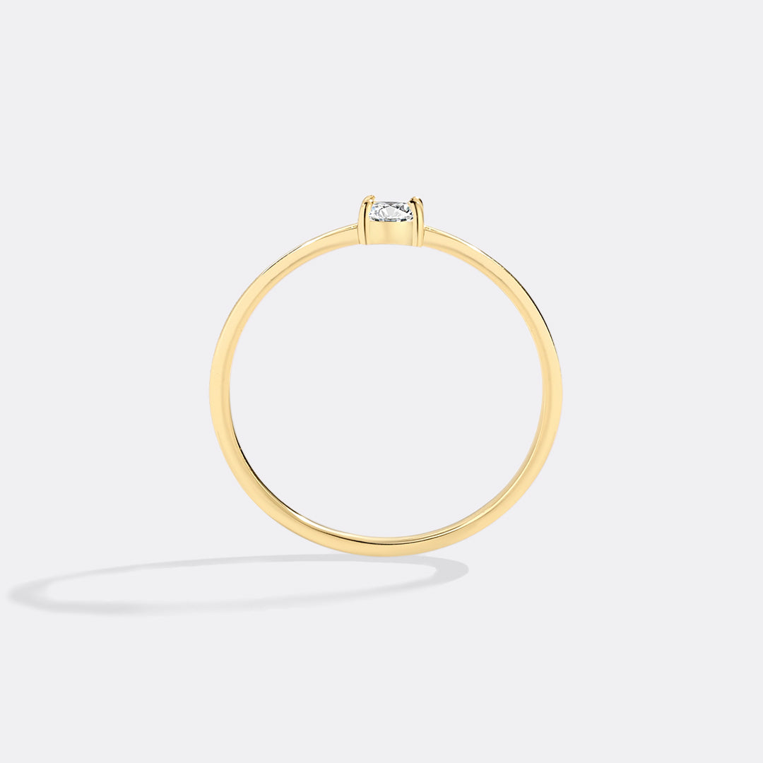 Diamond Dainty Baguette Stacking Ring