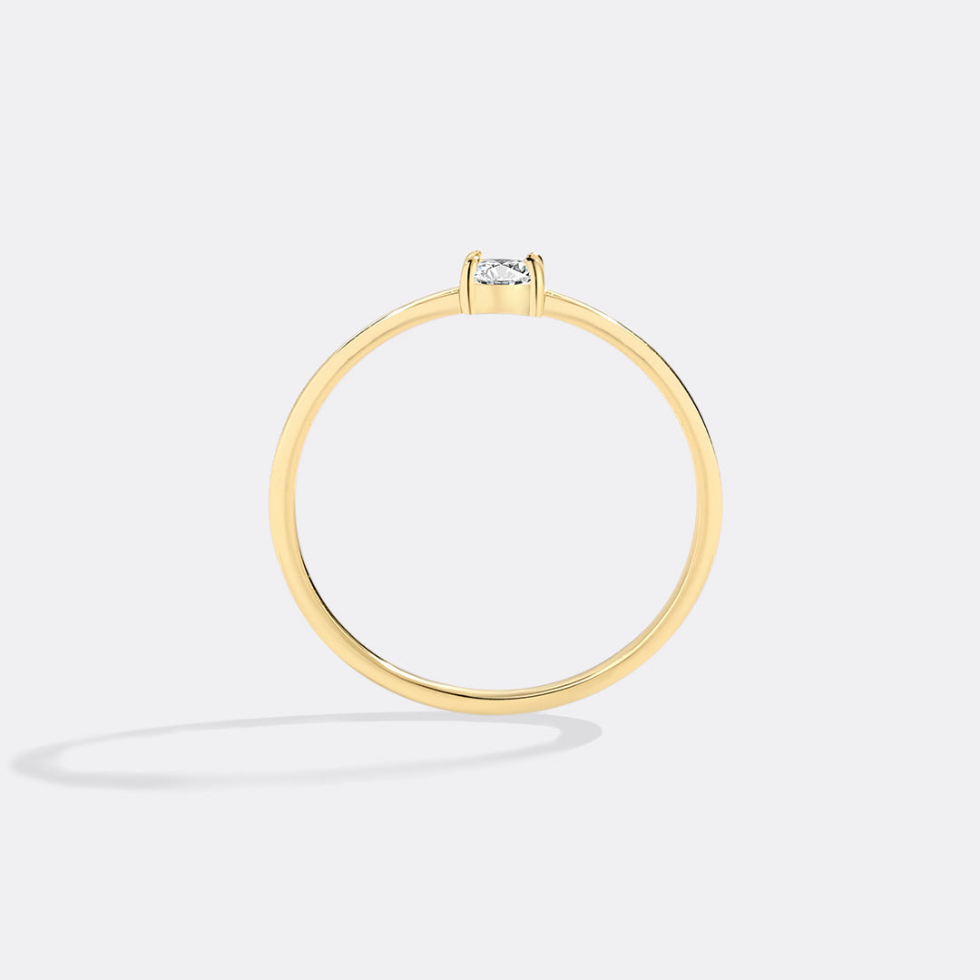 Diamond Dainty Baguette Stacking Ring