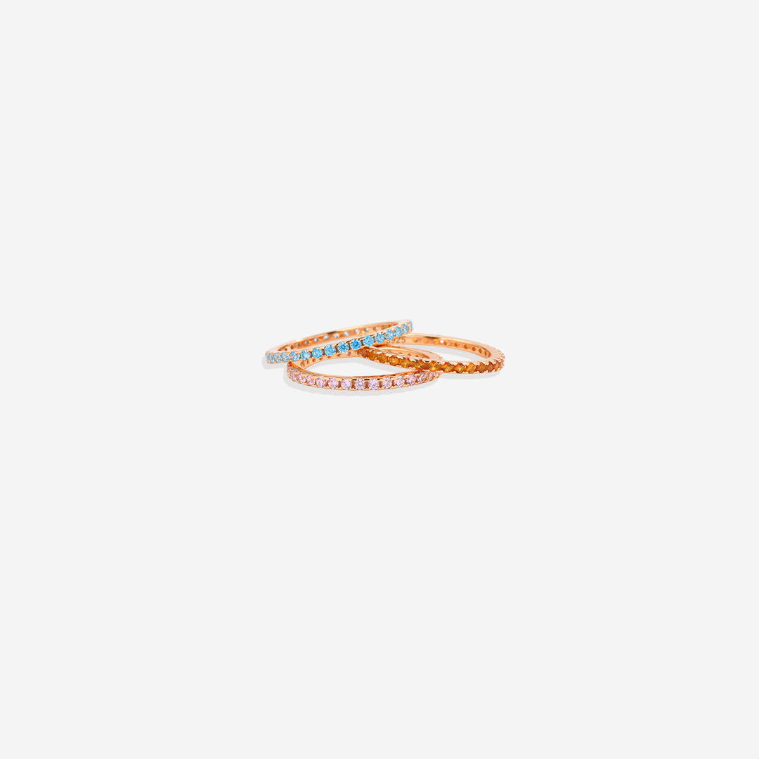 April Birthstone Eternity Stacking Ring