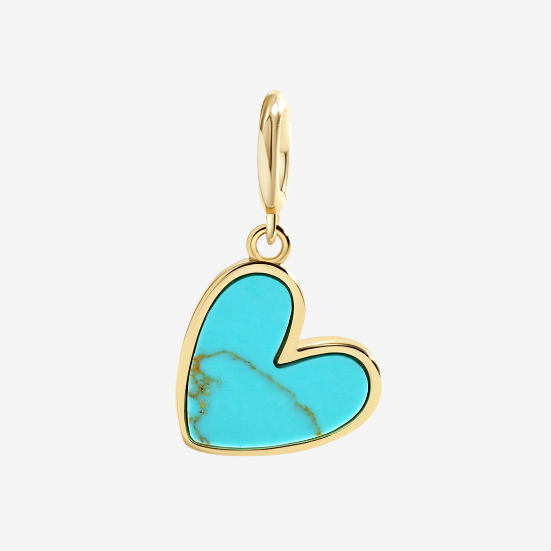 Natural Stone Heart Charm