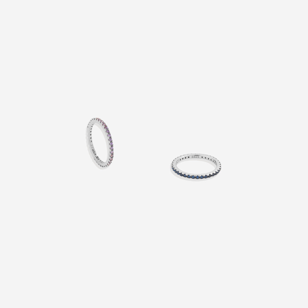 August Birthstone Eternity Stacking Ring