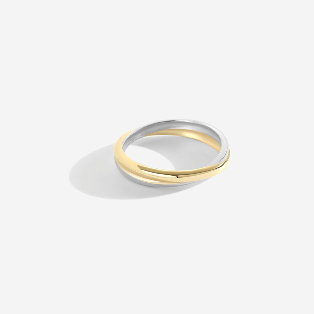 Mixed Metal Crossover Ring