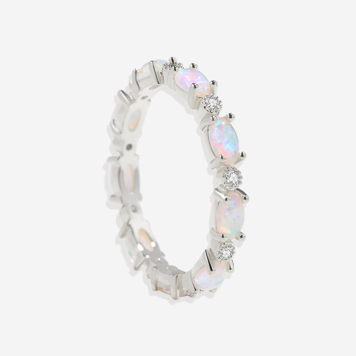 Eternity Fire Opal Ring