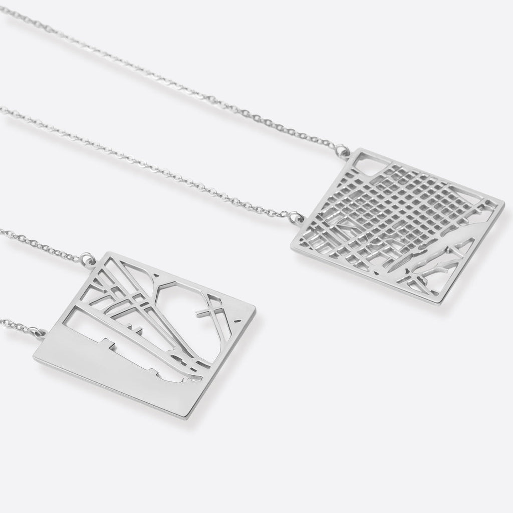 Custom Map Pendant Necklace