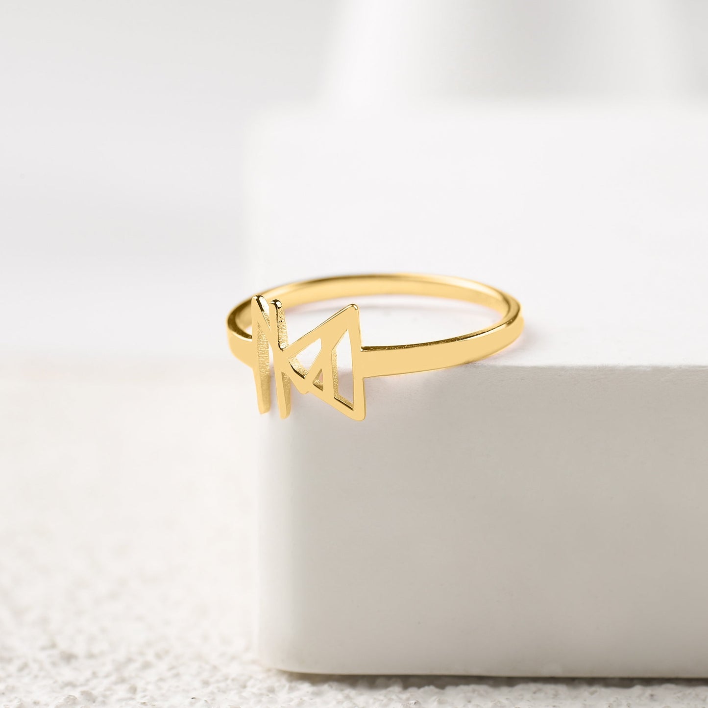 Monogram Name Ring