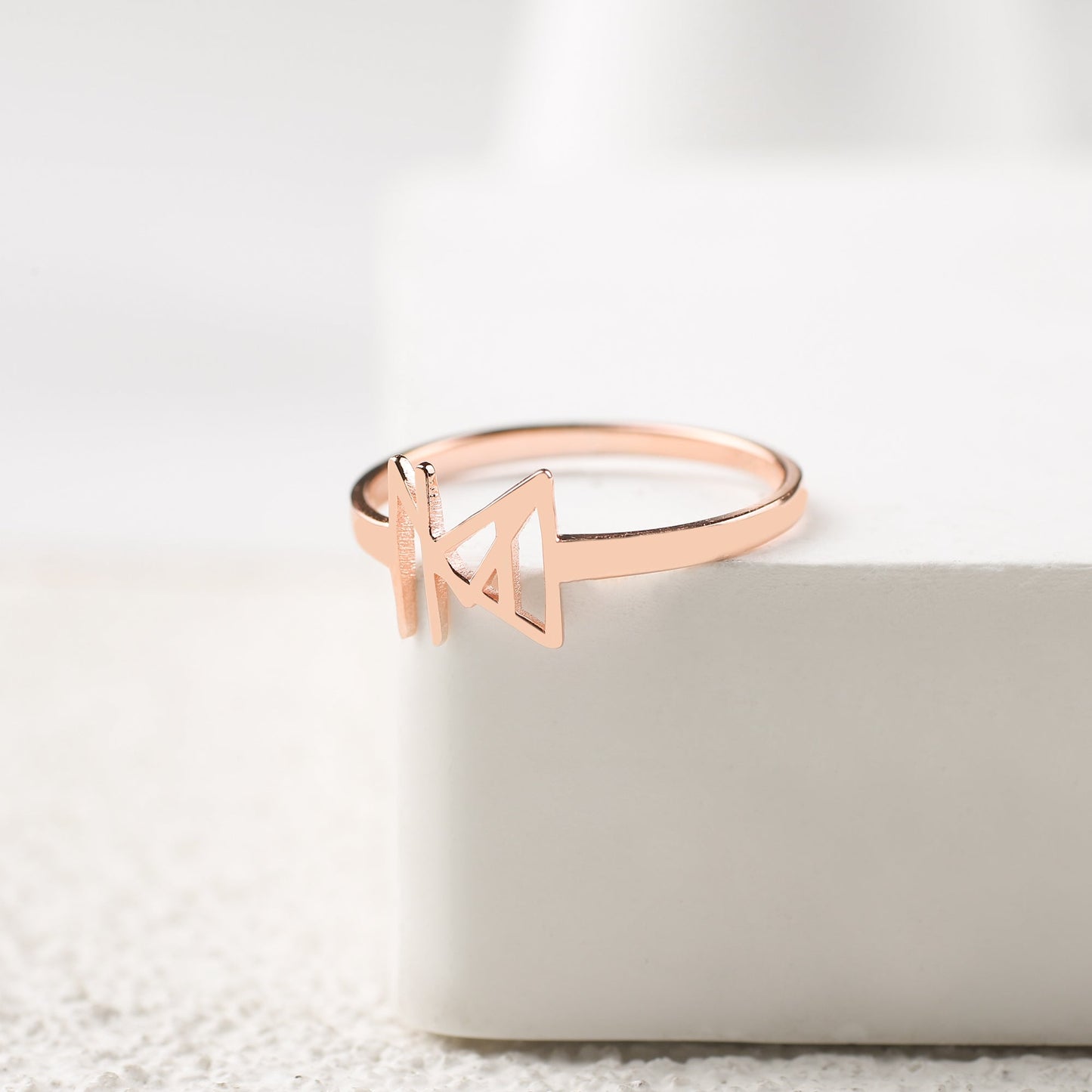 Monogram Name Ring