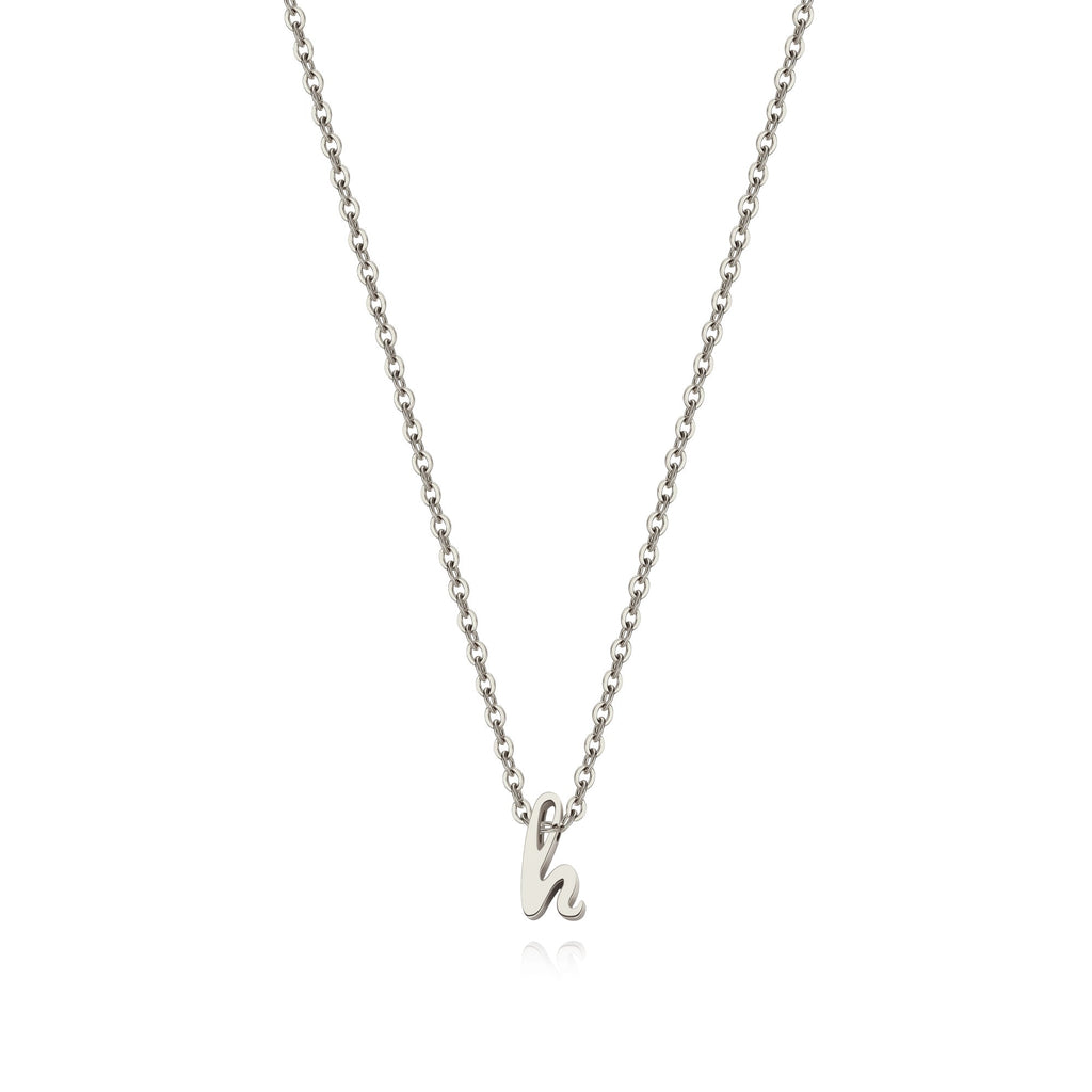 Tiny Script Initial Necklace