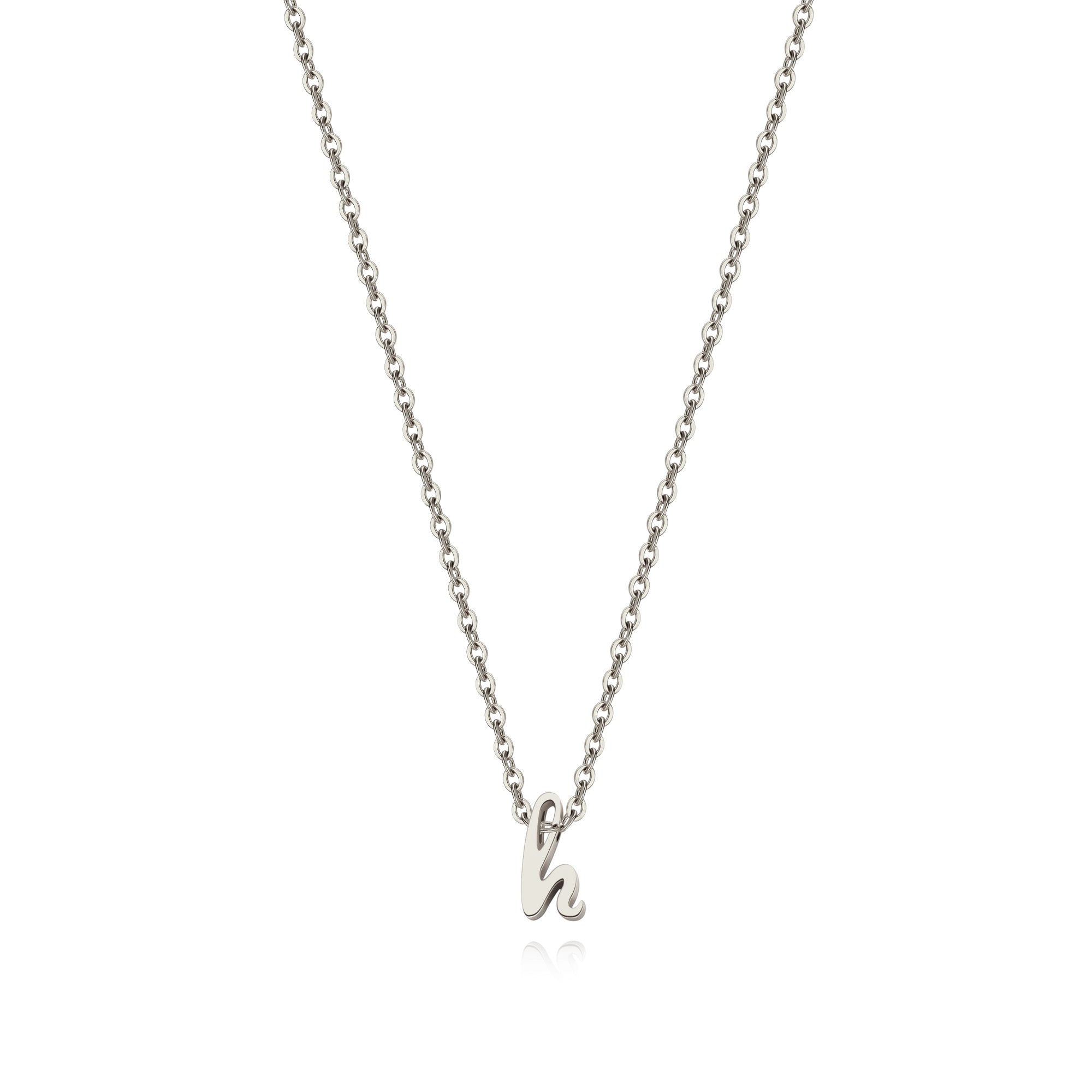 Tiny Script Initial Necklace