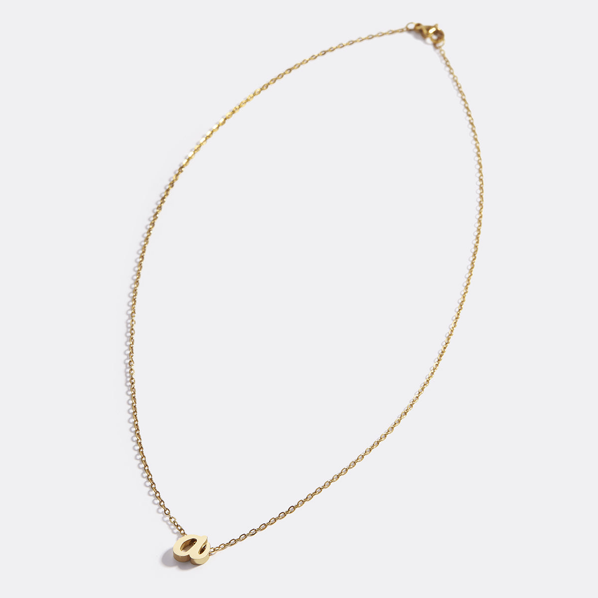 Tiny Script Initial Necklace