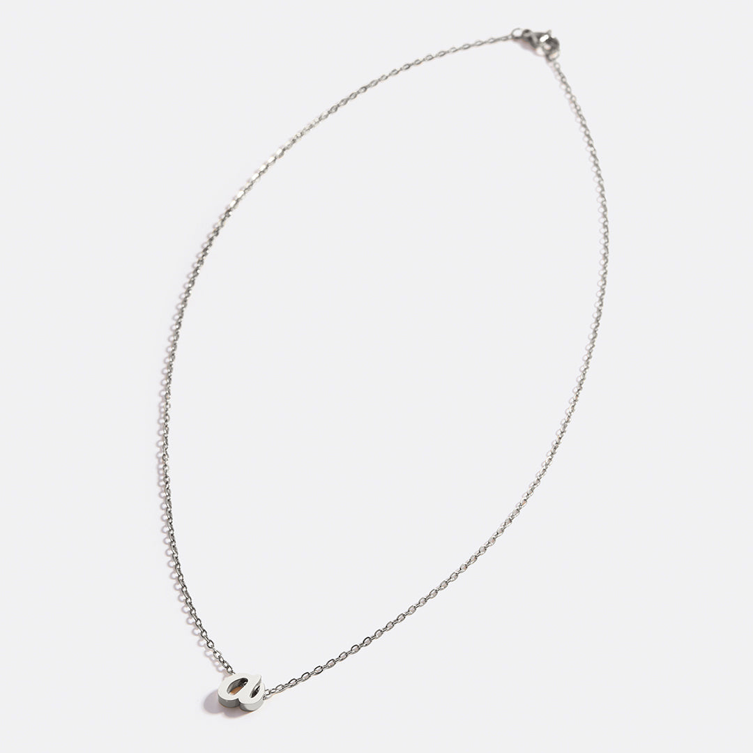 Tiny Script Initial Necklace