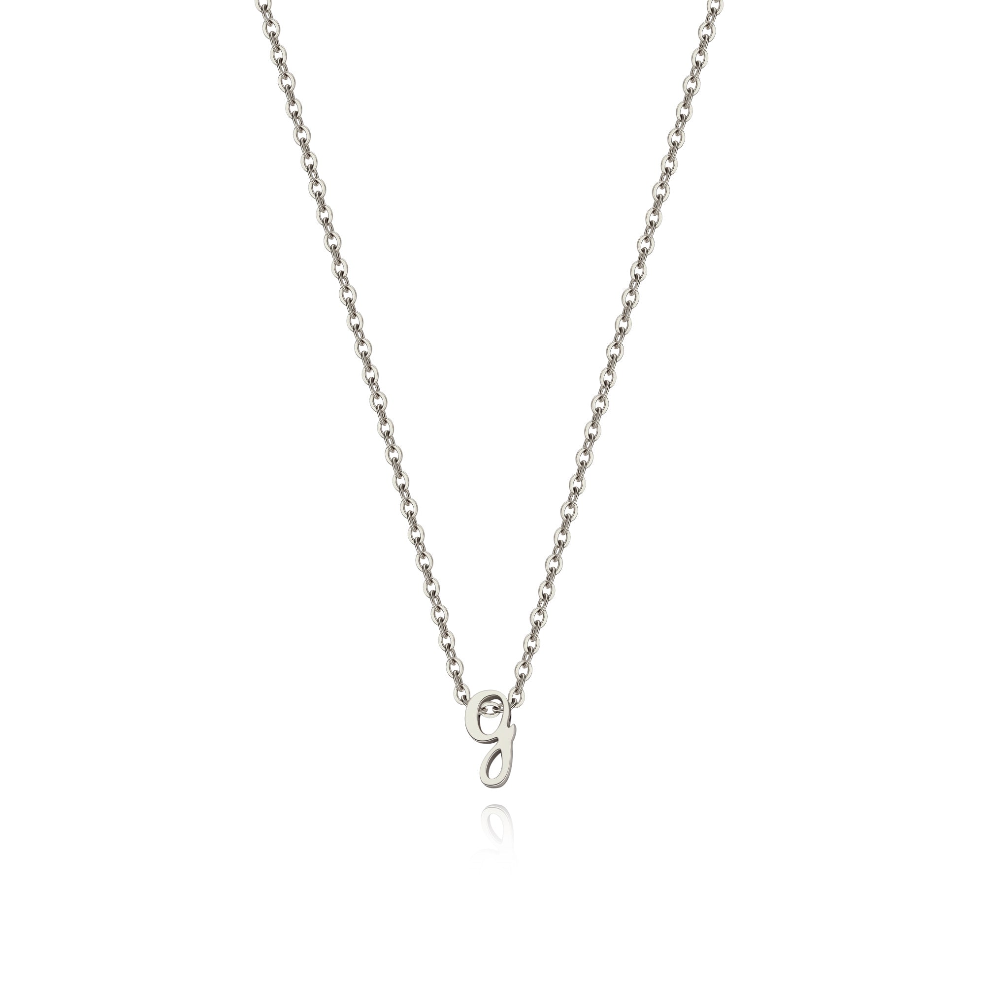 Tiny Script Initial Necklace