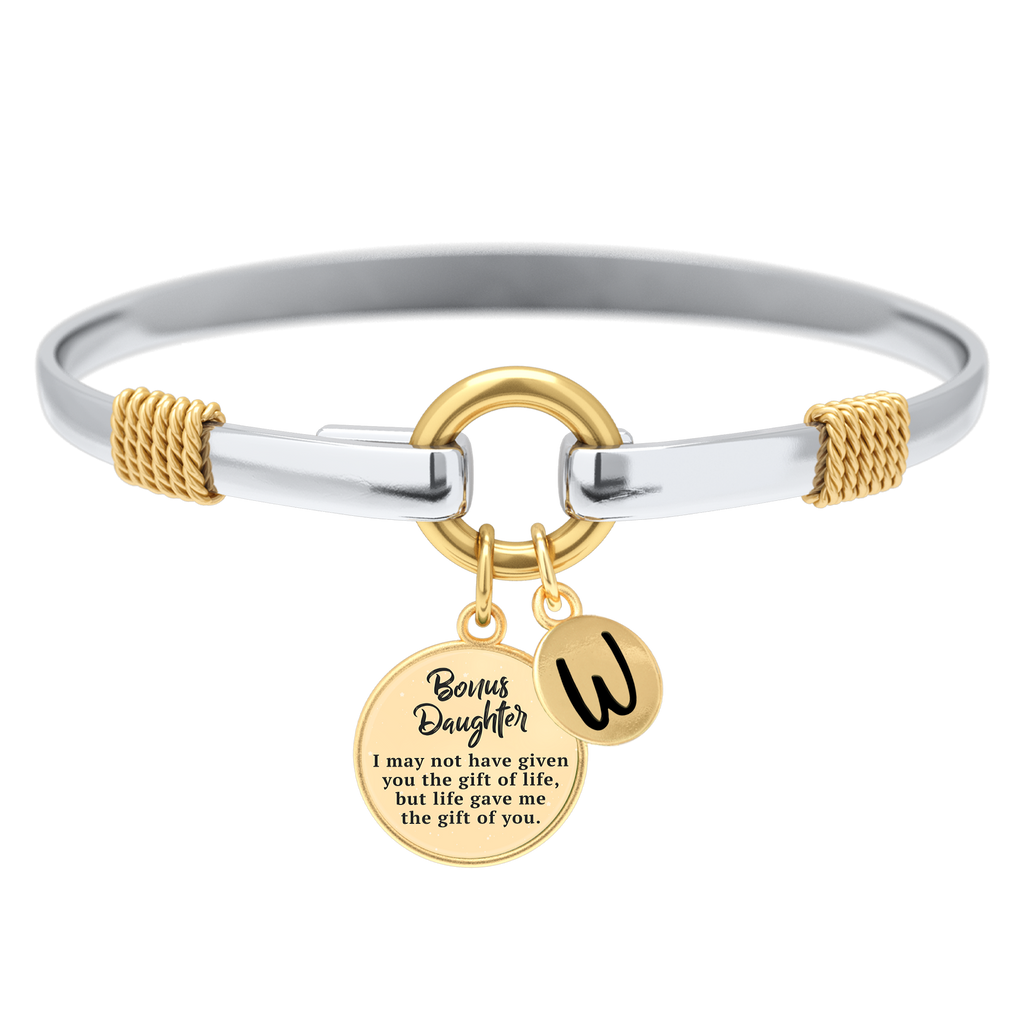 Bonus Daughter - Two-Tone Custom Charm Bracelet